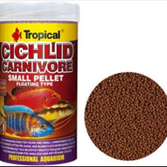 غذای گرانول سیچلایدهای گوشتخوار کارنیور  تروپیکال Tropical Cichlid Carnivore Small Pellet  250ml